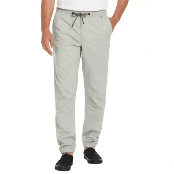 Hurley Men’s Pacer Stretch Twill Jogger Pants Light Grey Size Small NWT - Picture 1 of 16